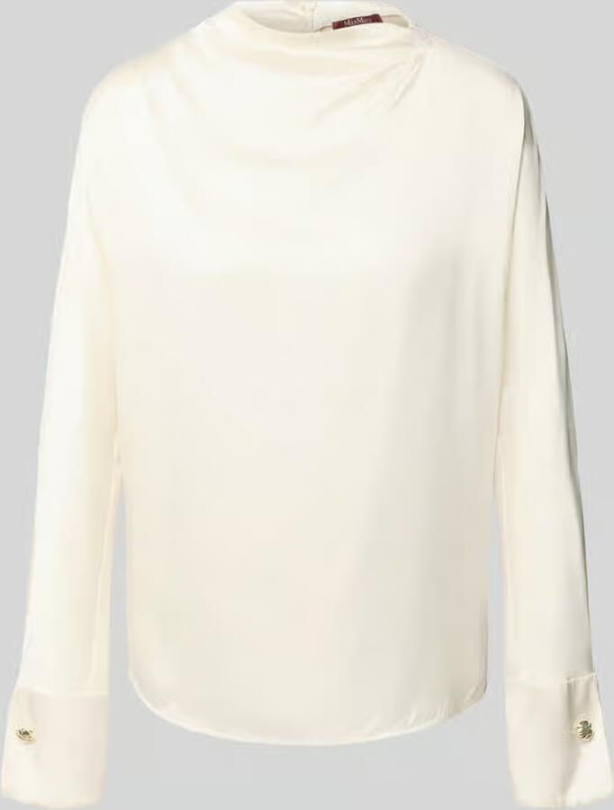 Max Mara Studio Zijden blouse met manchetknoop