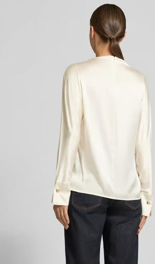 Max Mara Studio Zijden blouse met manchetknoop - Foto 3