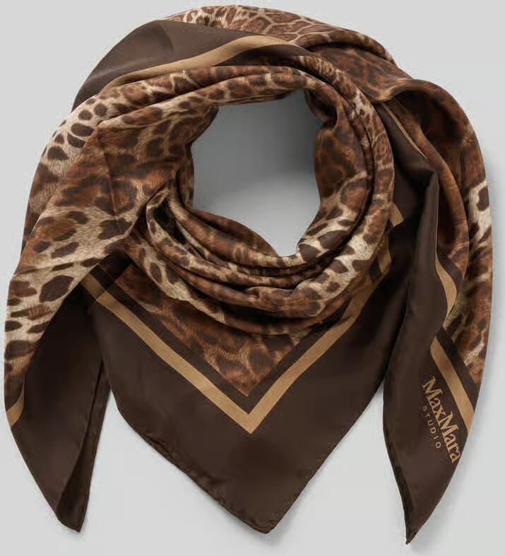 Max Mara Studio Zijden sjaal met dierenprint model 'AQUILA' - Foto 2