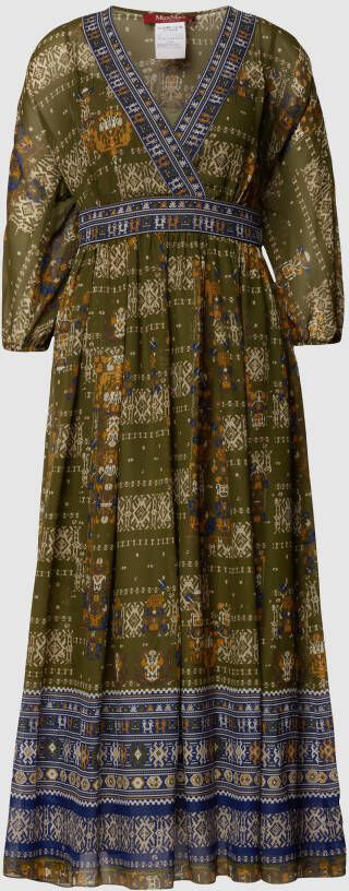 Max Mara Studio Midi-jurk met all-over motief model 'Denver'