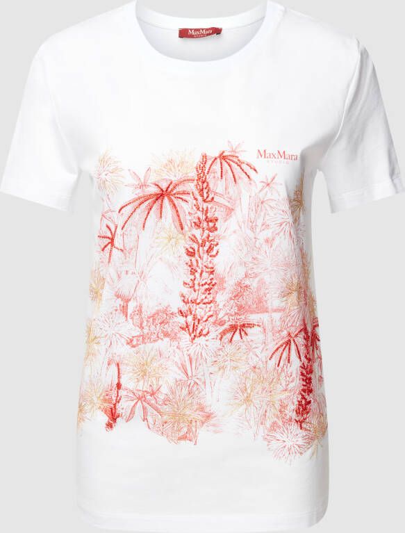 Max Mara Studio T-shirt met motiefprint model 'WIEN'