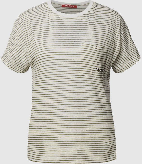 Max Mara Studio T-shirt met streepmotief model 'Osteo'