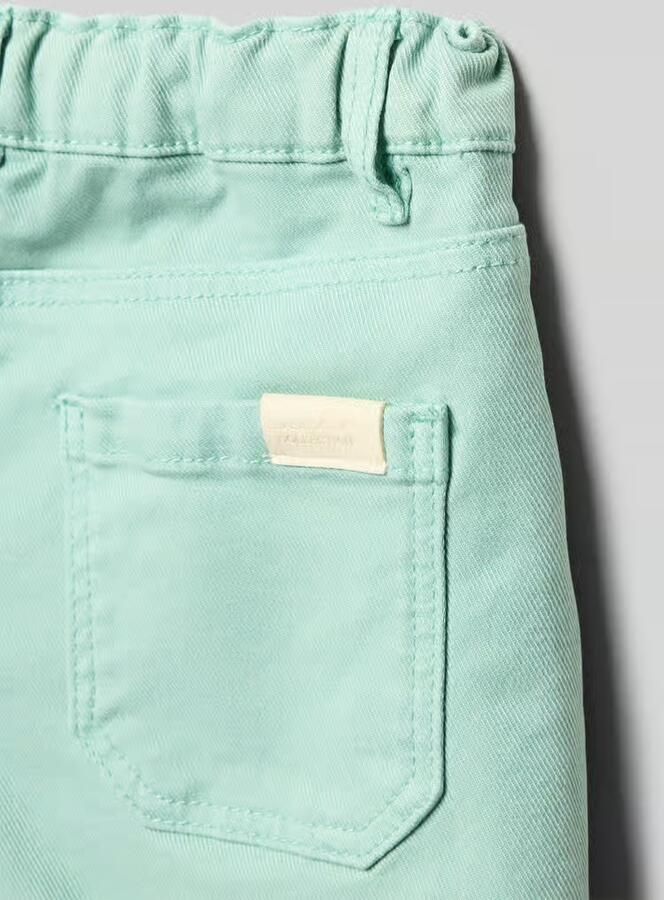 Mayoral Korte jeans in 5-pocketmodel met franjesaum