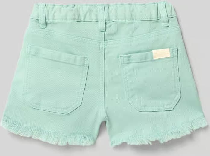 Mayoral Korte jeans in 5-pocketmodel met franjesaum