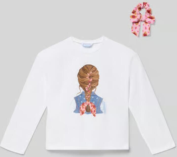 Mayoral Shirt met lange mouwen motiefprint en ronde hals