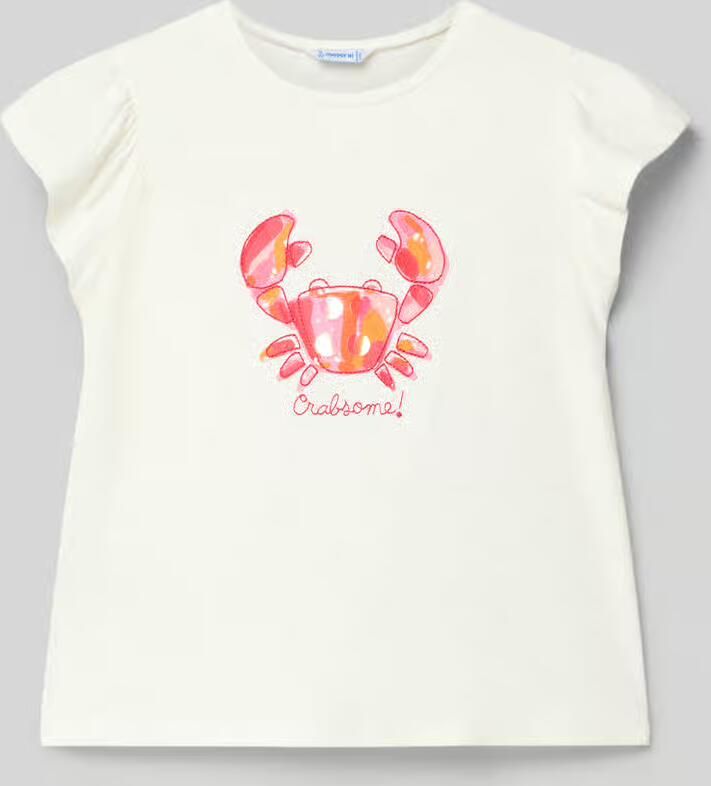 Mayoral T-shirt met motief en ronde hals