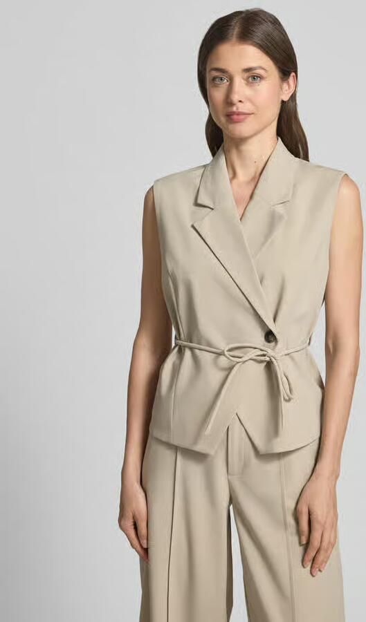 MbyM Bodywarmer met reverskraag en strikceintuur model 'Evelora' - Foto 2
