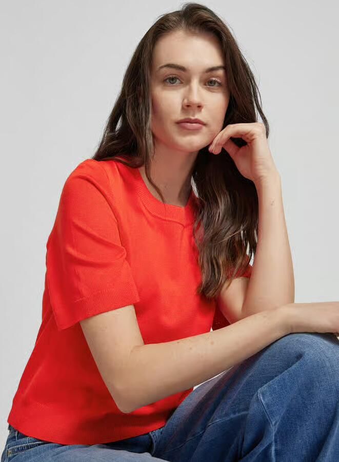 MbyM Gebreid shirt in effen design model 'Carla'
