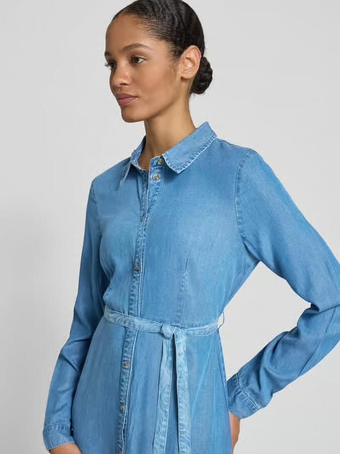 MbyM Jeansjurk met strikceintuur model 'Sicca'