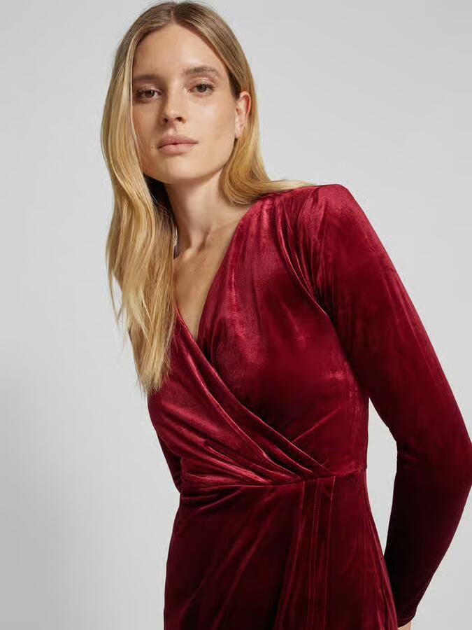 MbyM Knielange jurk met V-hals model 'MADENA