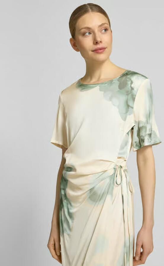 MbyM Maxi-jurk in wikkellook met vetersluiting model 'Kylar'