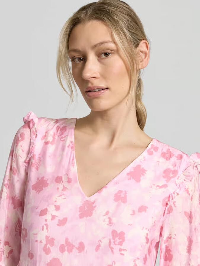 MbyM Maxi-jurk van viscosemix met model 'Melie'