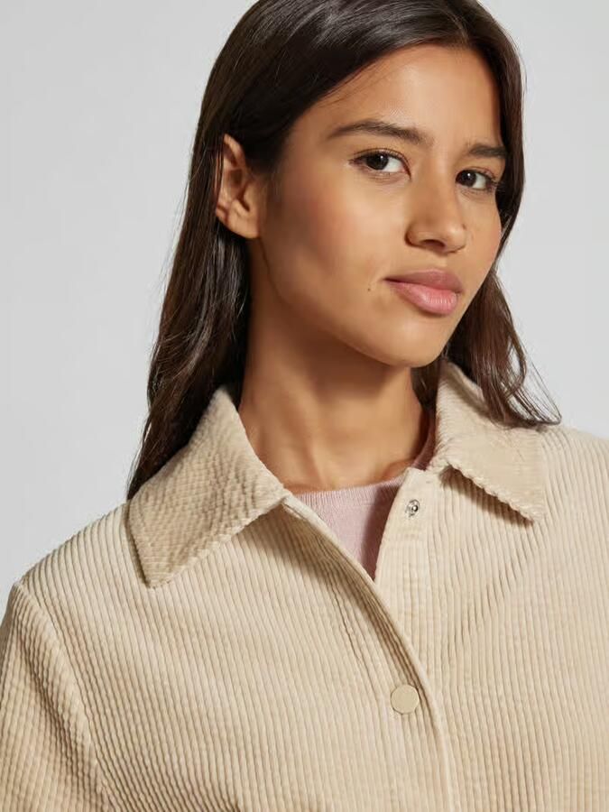 MbyM Beige Corduroy Kort Jack met Knoopsluiting Beige Dames