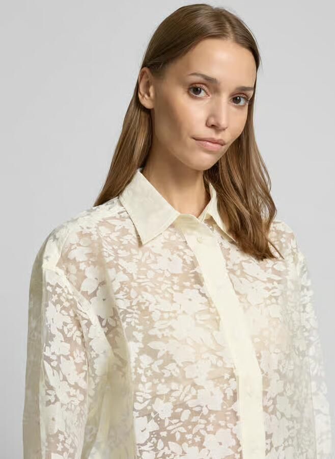 MbyM Regular fit overhemdblouse in semi-transparant design model 'Emele'