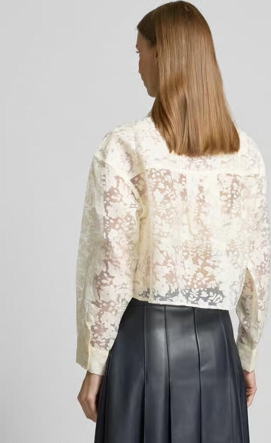 MbyM Regular fit overhemdblouse in semi-transparant design model 'Emele'