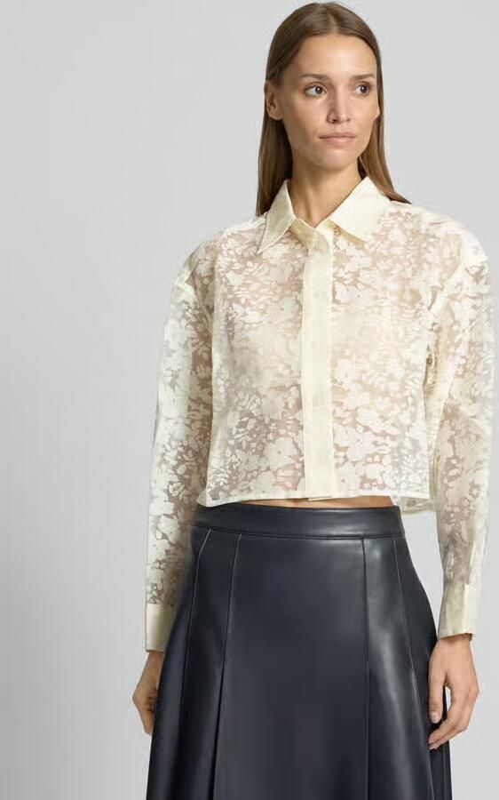 MbyM Regular fit overhemdblouse in semi-transparant design model 'Emele' - Foto 4