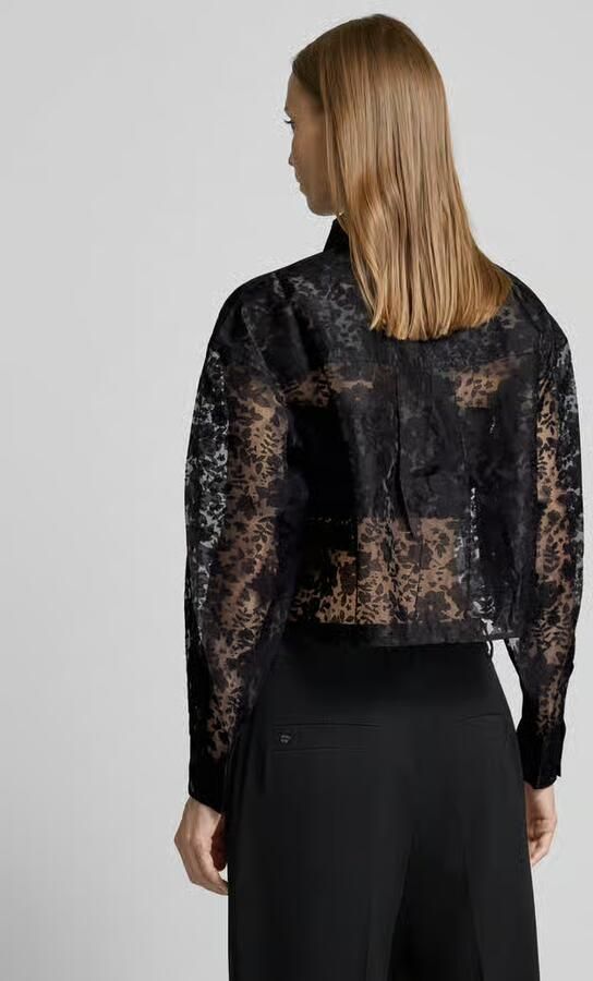 MbyM Regular fit overhemdblouse in semi-transparant design model 'Emele' - Foto 4