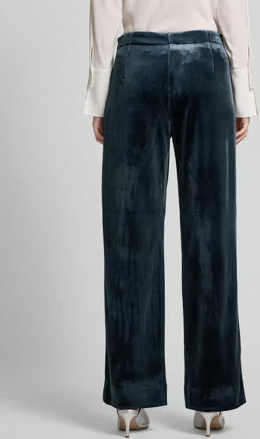 MbyM Wide leg stoffen broek in fluweellook model 'Kelita' - Foto 3