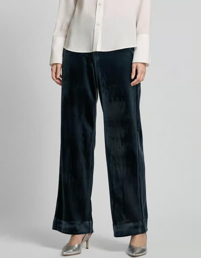 MbyM Wide leg stoffen broek in fluweellook model 'Kelita' - Foto 2