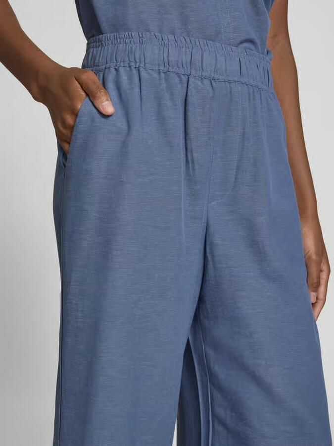 MbyM Wide leg stoffen broek met elastische band model 'Asaka'