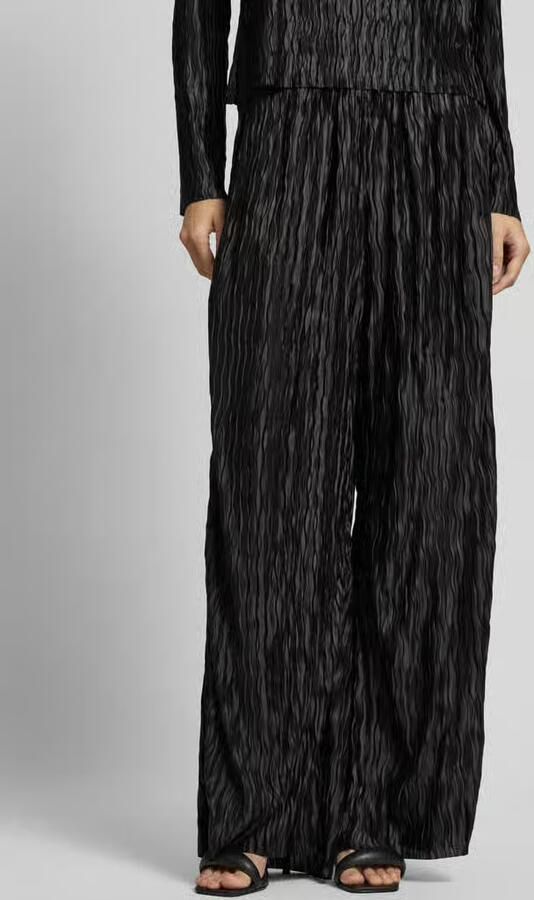 MbyM Wide leg stoffen broek met structuurmotief model 'Asaka' - Foto 2