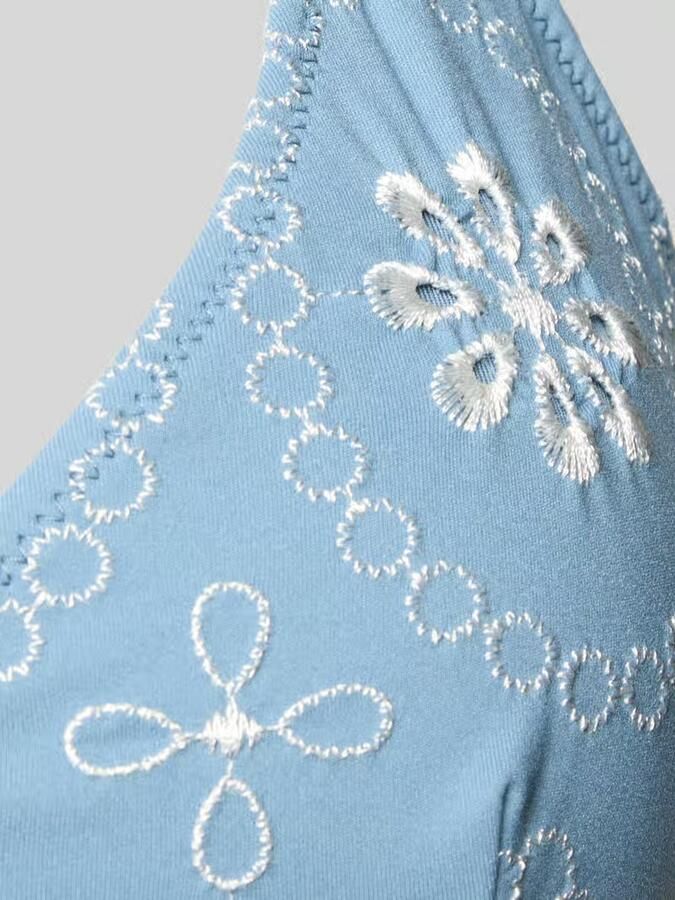 MC2 Saint Barth Bikinitop met stitchings en vetersluiting model 'HESPERA'