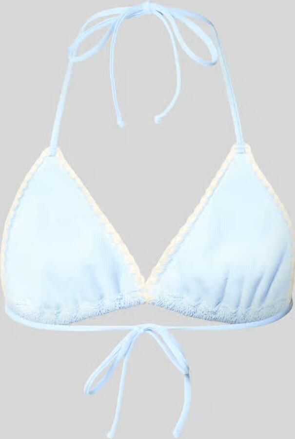 MC2 Saint Barth Bikinitop met structuurpatroon en vetersluiting model 'LEAH'