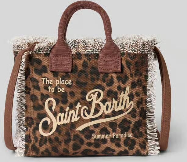 MC2 Saint Barth Handtas met franjes en labelprint model 'VANITY MINI' - Foto 2