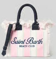 MC2 Saint Barth Handtas met labelprint en franjes model 'COLETTE'