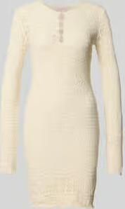MC2 Saint Barth Knielange tricotjurk met korte knoopsluiting model 'ILANY'