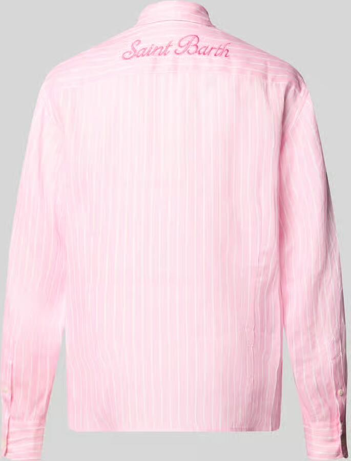 MC2 Saint Barth Linnen blouse met logostitching aan de achterkant model 'MEREDITH'