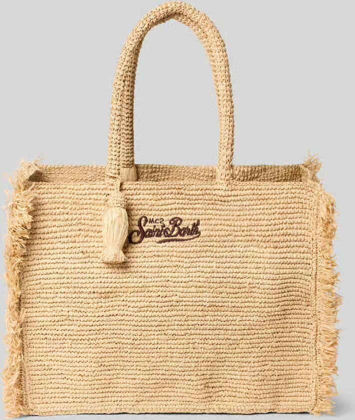 MC2 Saint Barth Shopper met label-stitching model 'VANITY RAFFIA FRINGES' - Foto 2