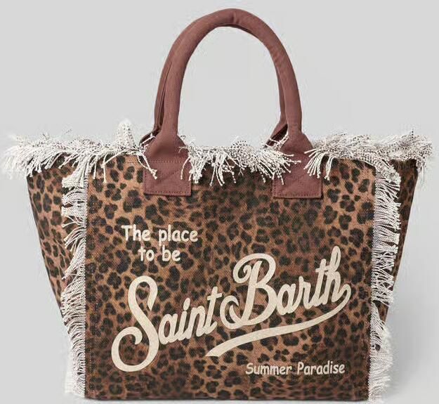 MC2 Saint Barth shopper met labelprint en franjes model 'VANITY' - Foto 2