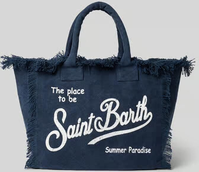 MC2 Saint Barth shopper met labelprint en franjes model 'VANITY' - Foto 2
