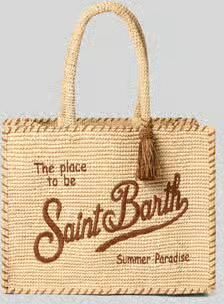 MC2 Saint Barth Shopper met labelstitching model 'VANITY RAFFIA'