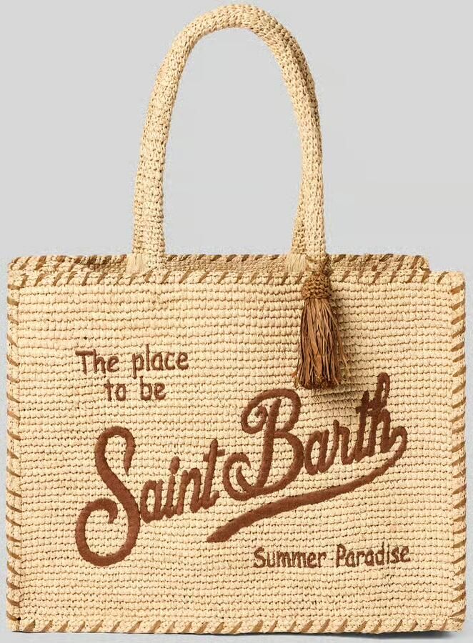 MC2 Saint Barth Shopper met labelstitching model 'VANITY RAFFIA' - Foto 2