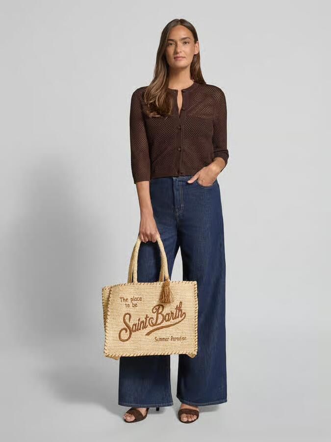 MC2 Saint Barth Shopper met labelstitching model 'VANITY RAFFIA' - Foto 2