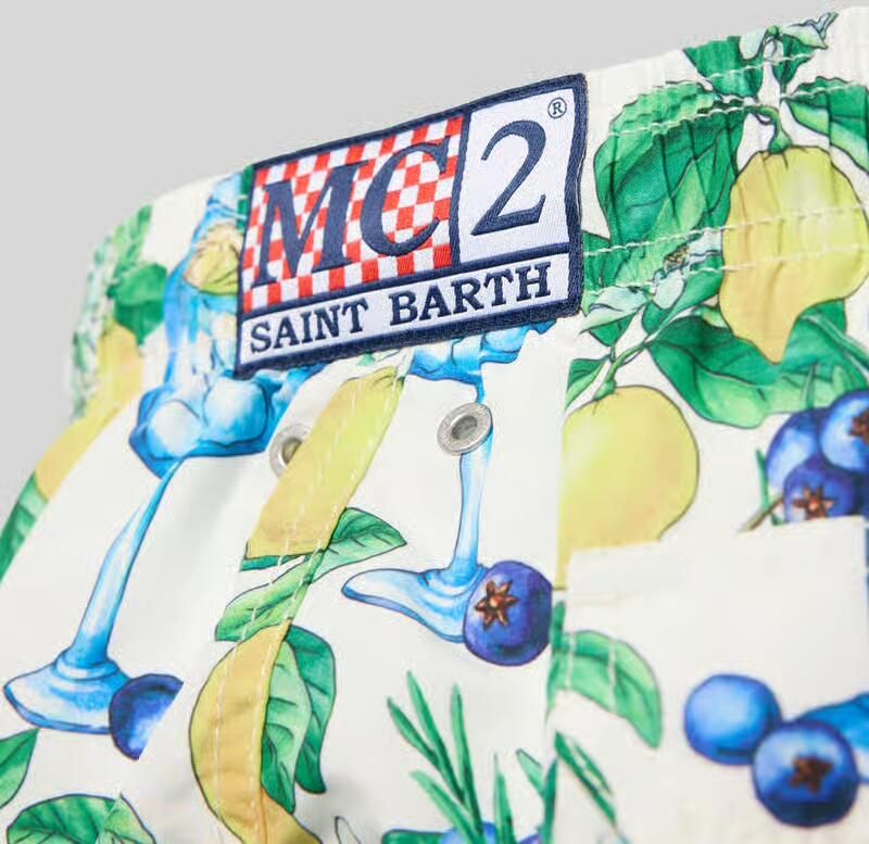MC2 Saint Barth straight fit zwembroek met logopatch model 'Gustavia'