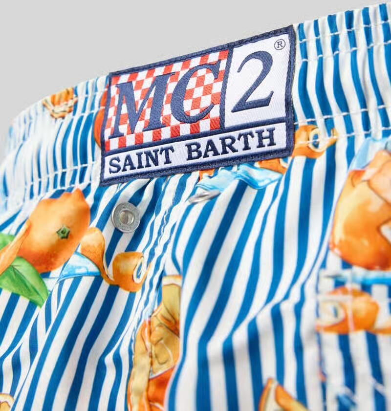 MC2 Saint Barth straight fit zwembroek met logopatch model 'Gustavia'