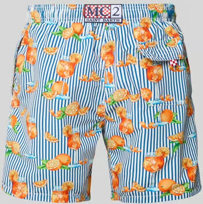 MC2 Saint Barth straight fit zwembroek met logopatch model 'Gustavia'