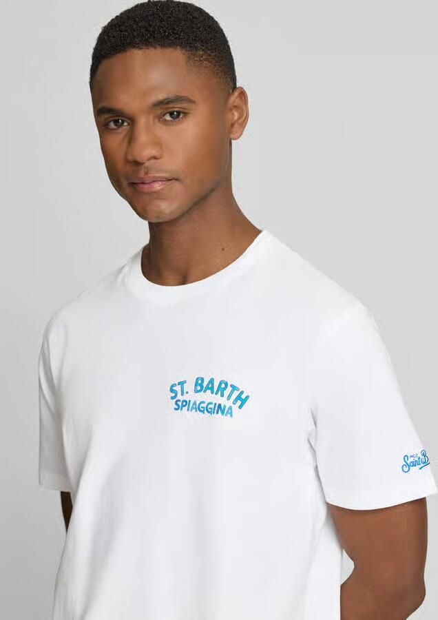 MC2 Saint Barth T-shirt met labelprints model 'PORTLAND'