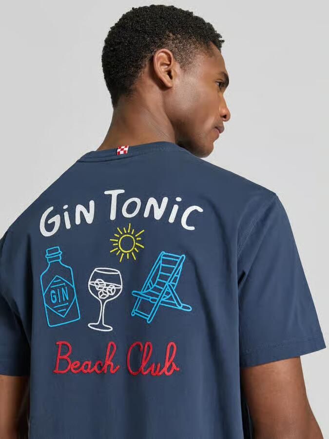 MC2 Saint Barth T-shirt met labelprints model 'PORTLAND'