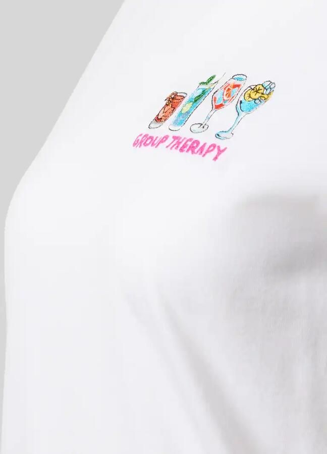 MC2 Saint Barth T-shirt met motief- en statementstitching model 'EMILIE'