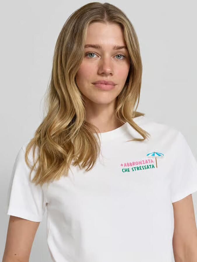 MC2 Saint Barth T-shirt met motief- en statementstitching model 'EMILIE'