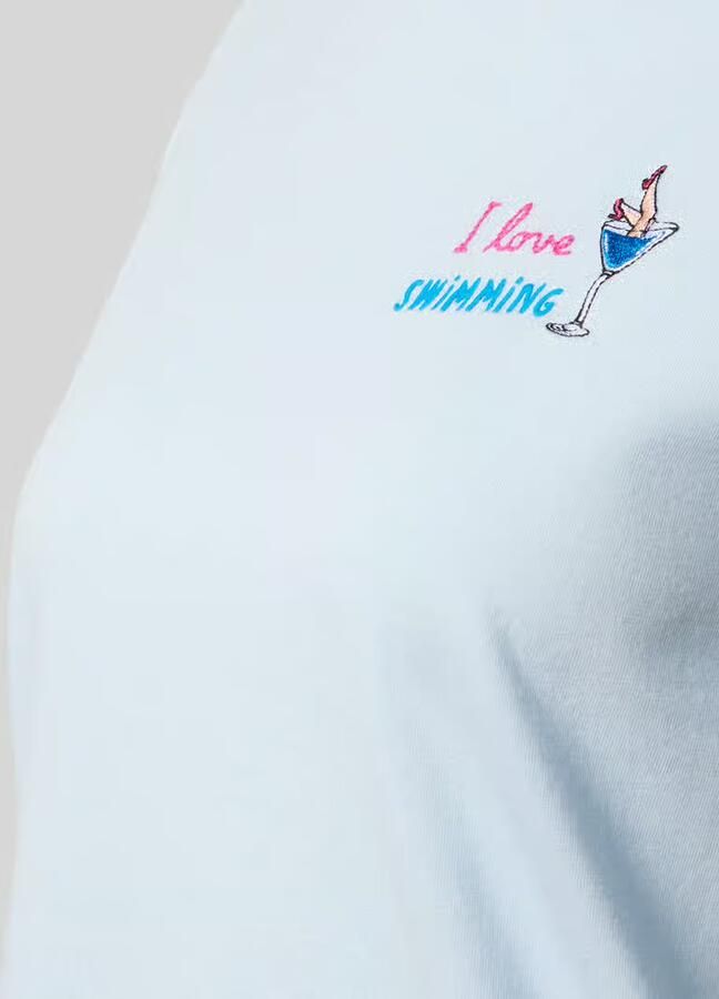 MC2 Saint Barth T-shirt met motief- en statementstitching model 'EMILIE'
