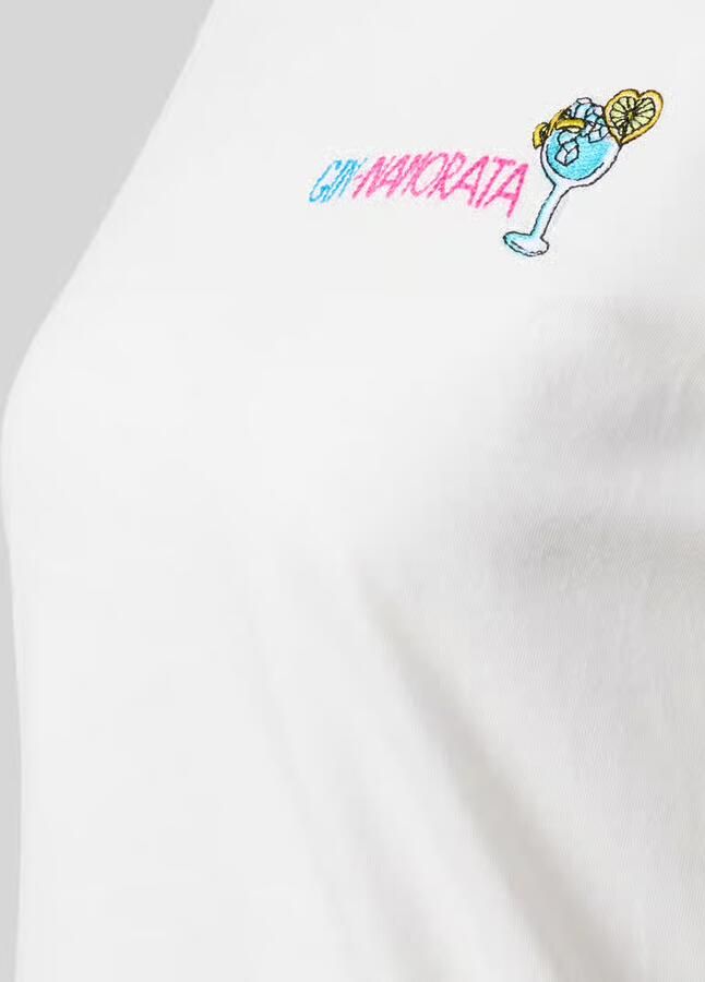 MC2 Saint Barth T-shirt met motief- en statementstitching model 'EMILIE'