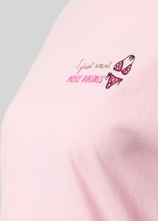 MC2 Saint Barth T-shirt met motief- en statementstitching model 'EMILIE'