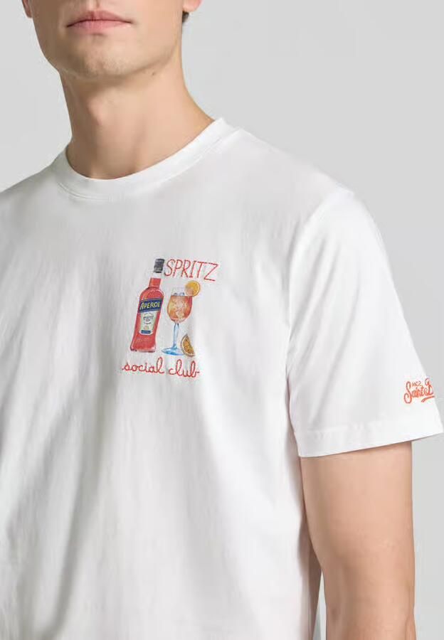 MC2 Saint Barth T-shirt met stitchings model 'PORTOFINO'