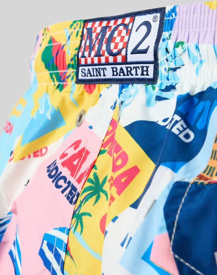 MC2 Saint Barth Zwembroek in all-over look model 'LIGHTING Postcard'