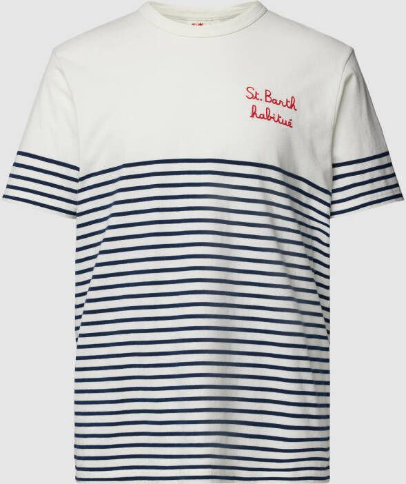 MC2 Saint Barth T-shirt met labelstitching model 'PORTOFINO'